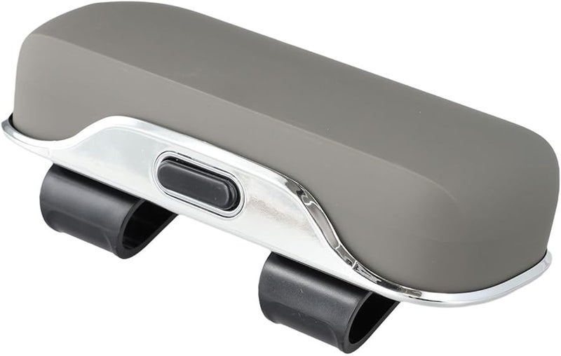 ABS Plastic Car Sunglasses Holder Visor Clip On Storage Box Universal Fit Gray - Image 3